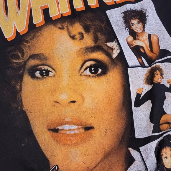 WHIT NIT INC WHITNEY HOUSTON Women's Graphic Concert Cotton T-shirt Size Large - Picture 2 of 12